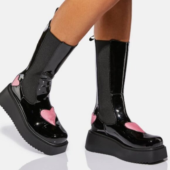 Lamoda COLD  HEARTED LOVER  Chunky Boots ( BRAND NEW !!! ) - Picture 5 of 7